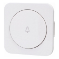 Aigostar - Interruptor simples com moldura para campainha, branco