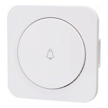 Aigostar - Interruptor simples com moldura para campainha, branco
