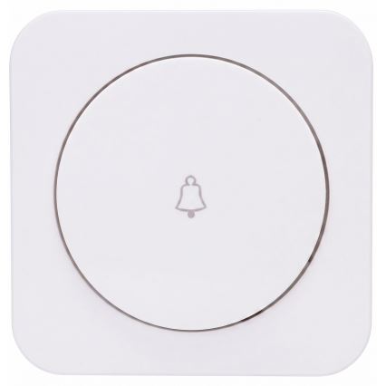 Aigostar - Interruptor simples com moldura para campainha, branco