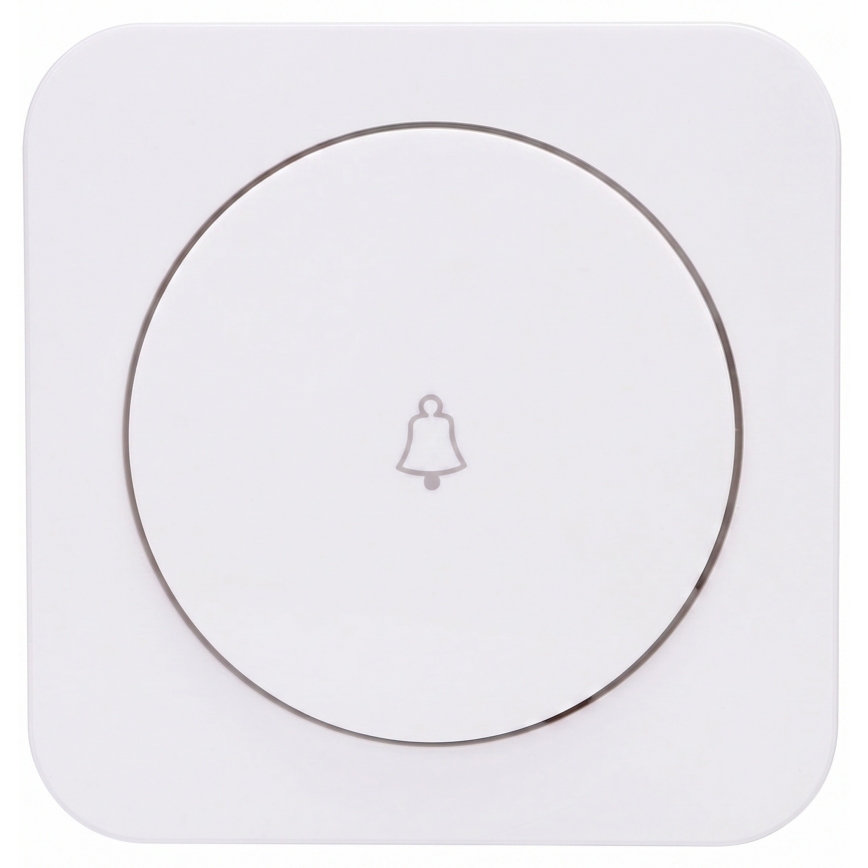 Aigostar - Interruptor simples com moldura para campainha, branco
