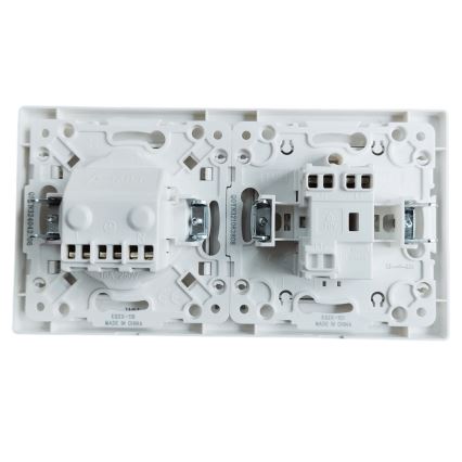 Aigostar - Interruptor simples n.º 1 e tomada SCHUKO 250V com moldura branca