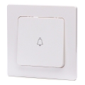 Aigostar - Interruptor simples para campainha com moldura, branco