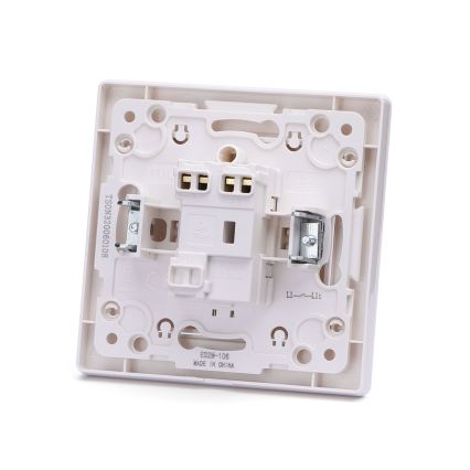 Aigostar - Interruptor simples para campainha com moldura, branco