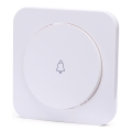 Aigostar - Interruptor simples para campainha com moldura, branco