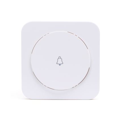 Aigostar - Interruptor simples para campainha com moldura, branco
