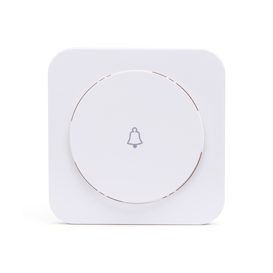Aigostar - Interruptor simples para campainha com moldura, branco