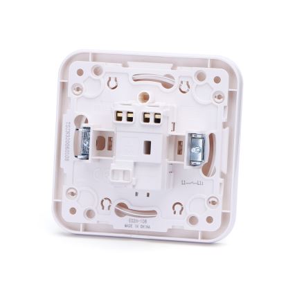 Aigostar - Interruptor simples para campainha com moldura, branco