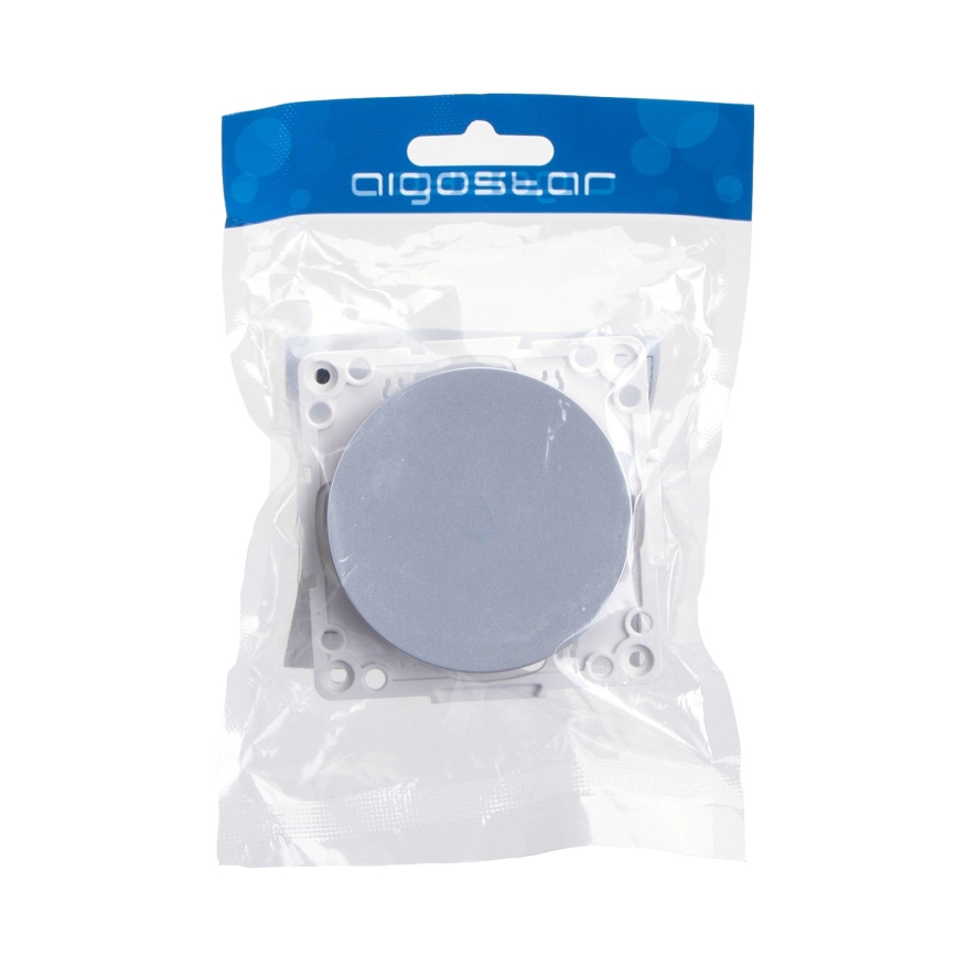 Aigostar - Interruptor simples para campainha sem moldura, prateado