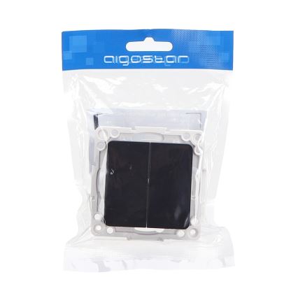 Aigostar - Interruptor simples sem moldura n.º 6, preto