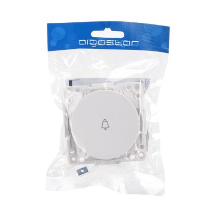 Aigostar - Interruptor simples sem moldura para campainha, branco