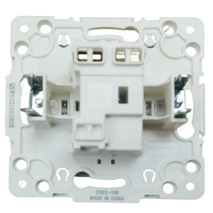 Aigostar - Interruptor simples sem moldura para campainha prateado