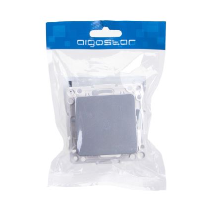 Aigostar - Interruptor simples sem moldura para campainha prateado