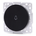 Aigostar - Interruptor simples sem moldura para campainha, preto