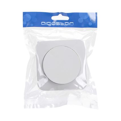 Aigostar - Interruptor unipolar com moldura n.º 1, branco