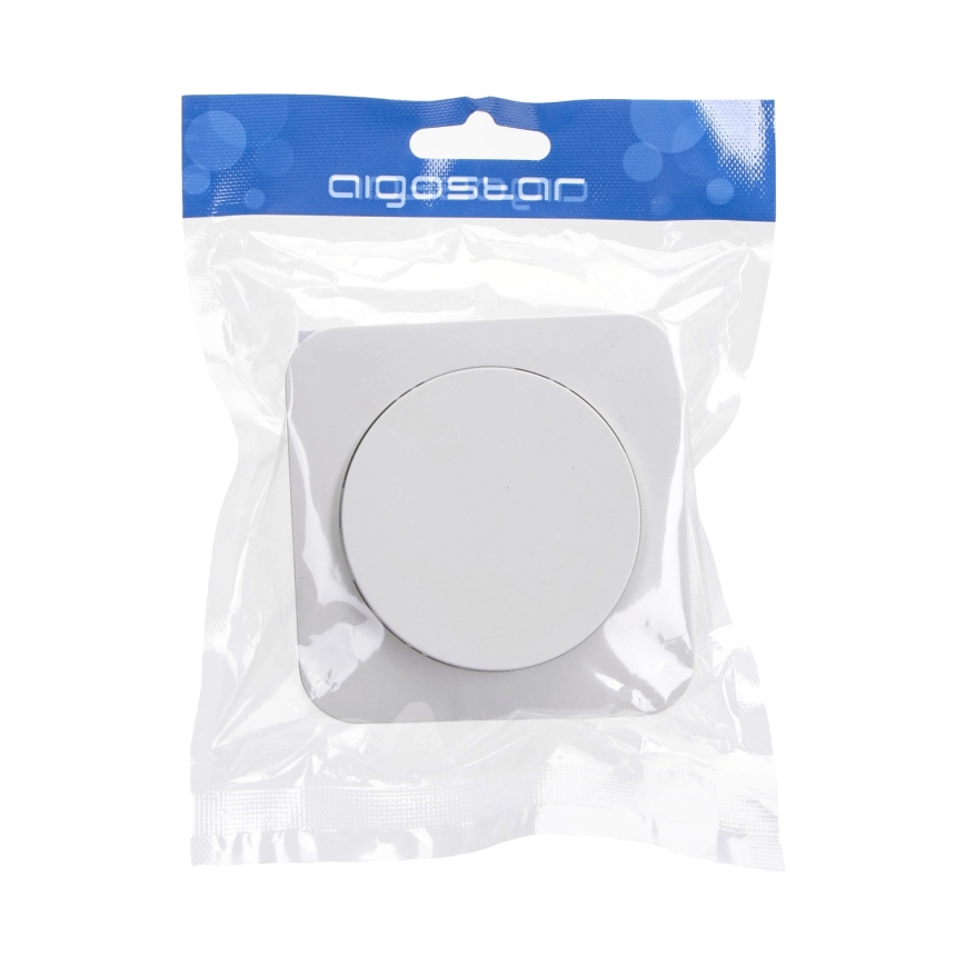 Aigostar - Interruptor unipolar com moldura n.º 1, branco