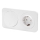Aigostar - Interruptor unipolar n.º 1 e tomada SCHUKO 230V com moldura branca