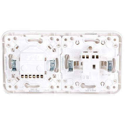 Aigostar - Interruptor unipolar n.º 1 e tomada SCHUKO 230V com moldura branca