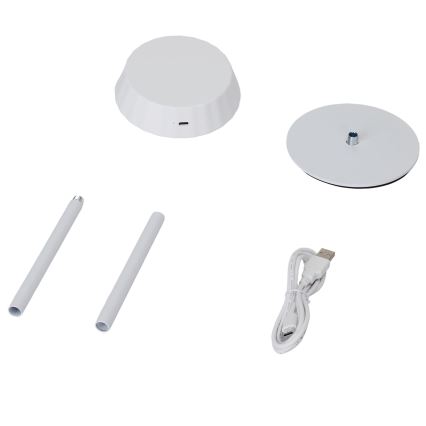 Aigostar - Lâmpada de mesa dimerizável AMBIENT LED/2,4W/5V 3000-6500K branca
