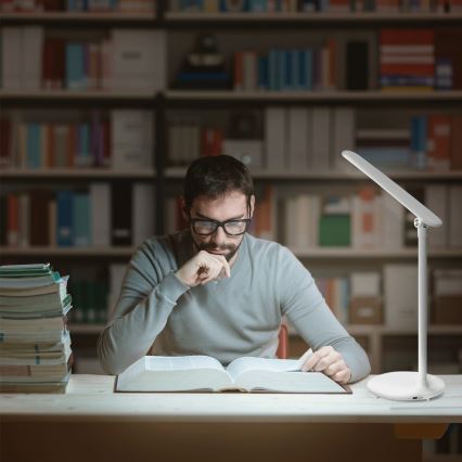 Aigostar - Lâmpada de mesa LED recarregável com toque e dimmer LED/3W/5V 2700/4000/6500K 1800 mAh