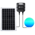Aigostar - Lâmpada exterior LED RGBW dimerizável MESH LED/35W/3,7V 4000mAh 2700-6500K IP65 diâmetro 50 cm + comando remoto