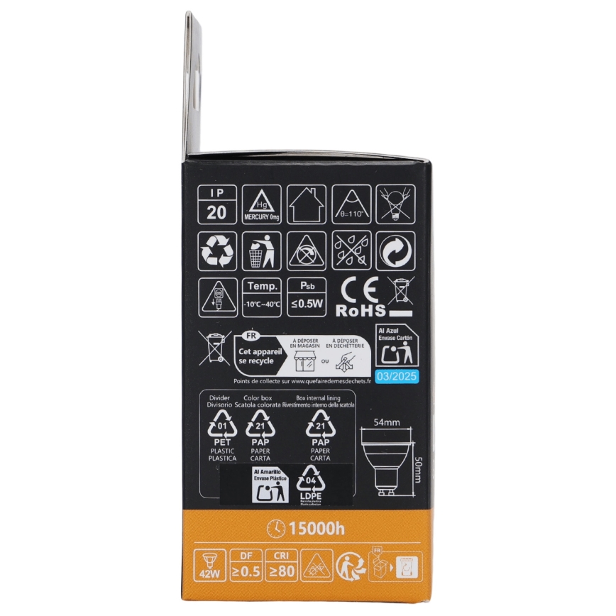 Aigostar - Lâmpada LED RGBW regulável GU10/6W/230V 3000K + comando remoto