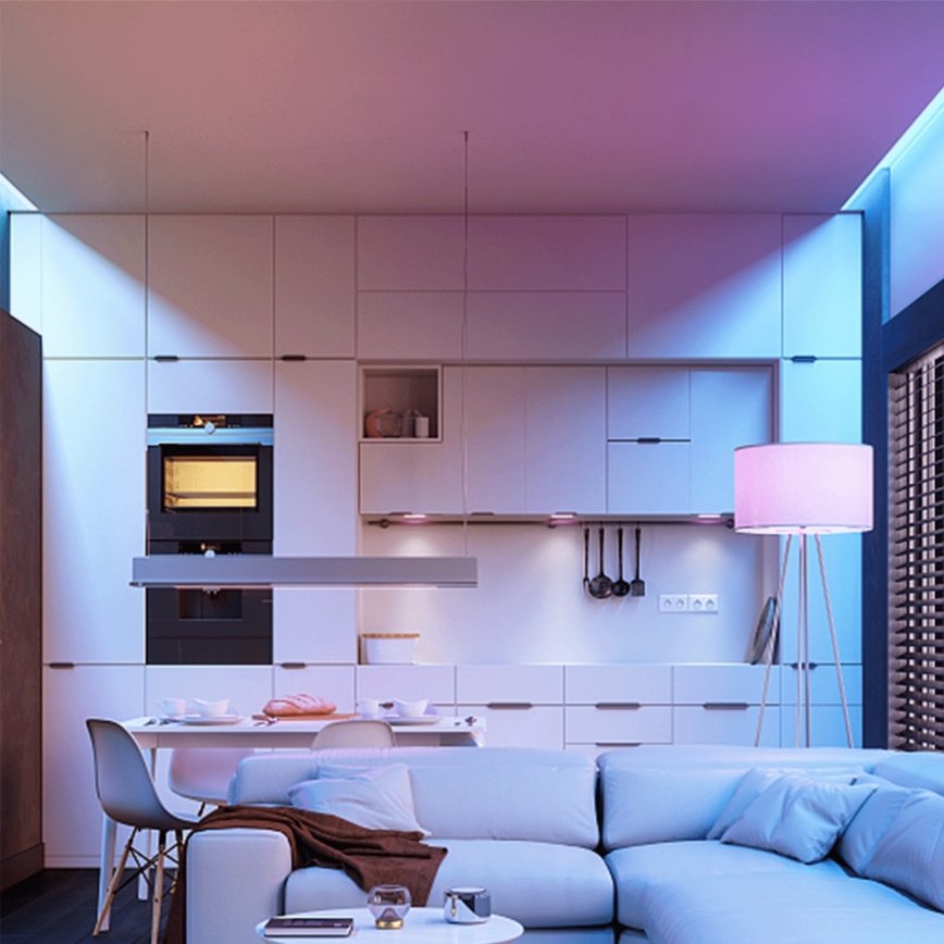 Aigostar - Lâmpada LED RGBW regulável A60 E27/8W/230V 3000K + comando remoto