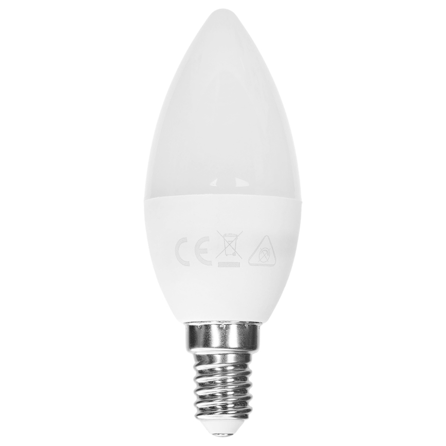 Aigostar - Lâmpada LED RGBW regulável C37 E14/6W/230V 3000K + comando remoto