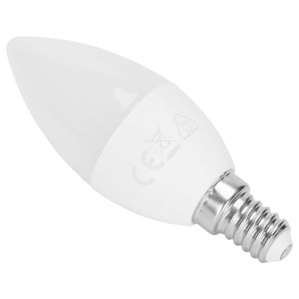 Aigostar - Lâmpada LED RGBW regulável C37 E14/6W/230V 3000K + comando remoto