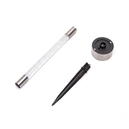 Aigostar - Lâmpada Solar LED LED/0,006W/1,2V 36,7cm cromo fosco 2700K 40 mAh IP44