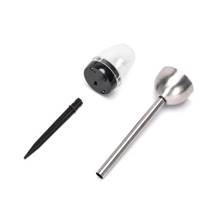 Aigostar - Lâmpada Solar LED LED/0,006W/1,2V 38,2cm cromo fosco 2700K IP44 40 mAh