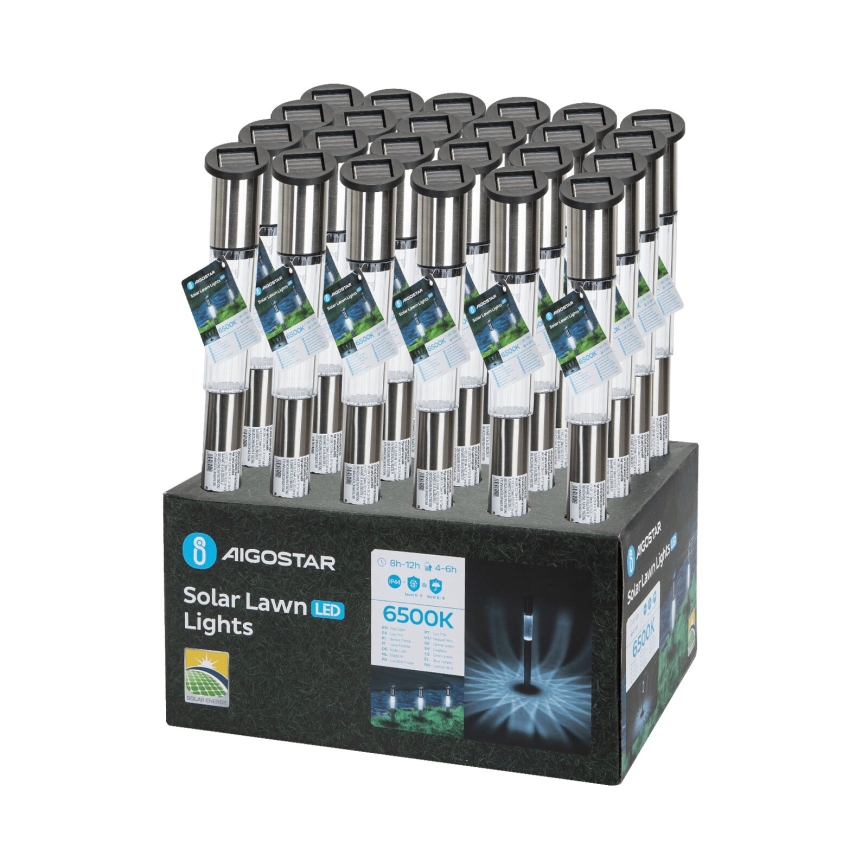 Aigostar - Lâmpada Solar LED LED/0,012W/1,2V 100 mAh 6500K IP44 55 cm