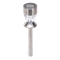 Aigostar - Lâmpada solar LED, 1,2 lm, 1,2 V, 35,5 cm, cromo mate, 2700 K, IP44, 100 mAh