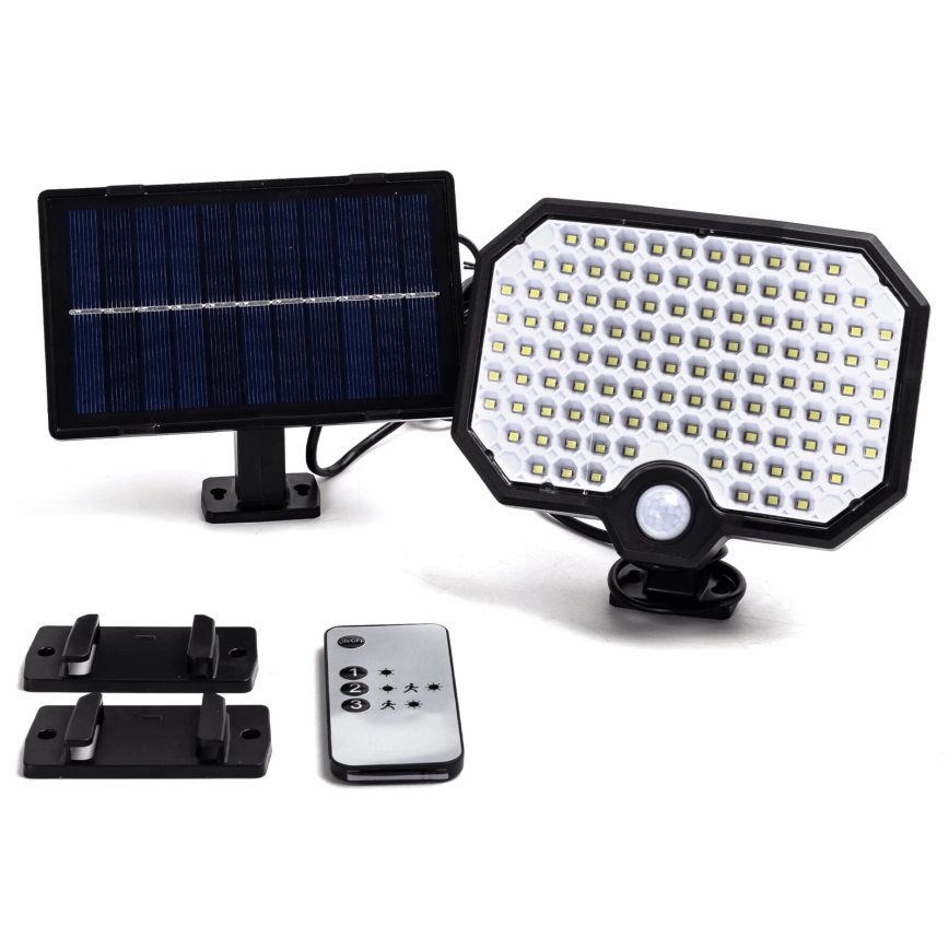 Aigostar - Luminária Solar LED com sensor de movimento LED/2,4W/3,7V 1800 mAh IP65