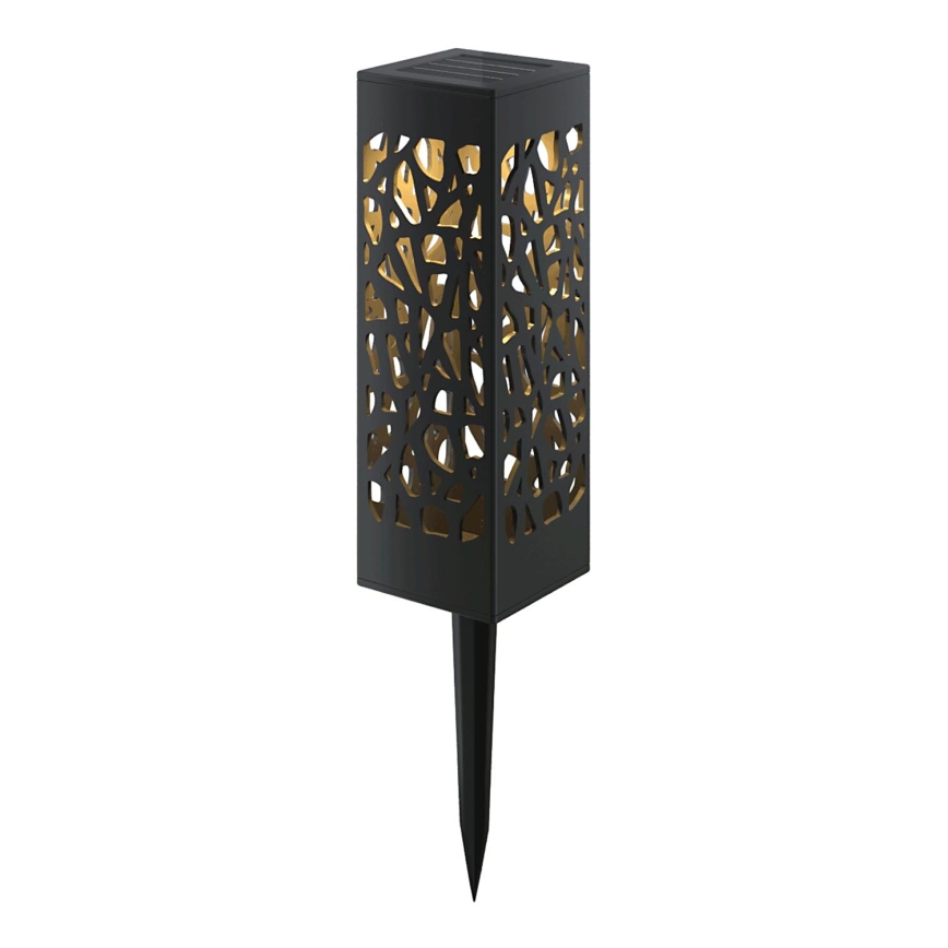 Aigostar - Lâmpada Solar LED LED/0,006W/1,2V 28,5cm preta 2700K IP44 100 mAh