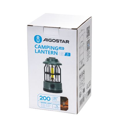 Aigostar - Lanterna de campismo recarregável e regulável LED/2,87W/3,7V
