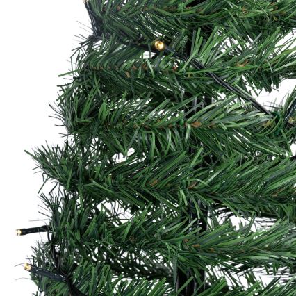 Aigostar - Árvore de Natal LED para exterior 100 LEDs 1,5m IP44 verde, luz branca quente