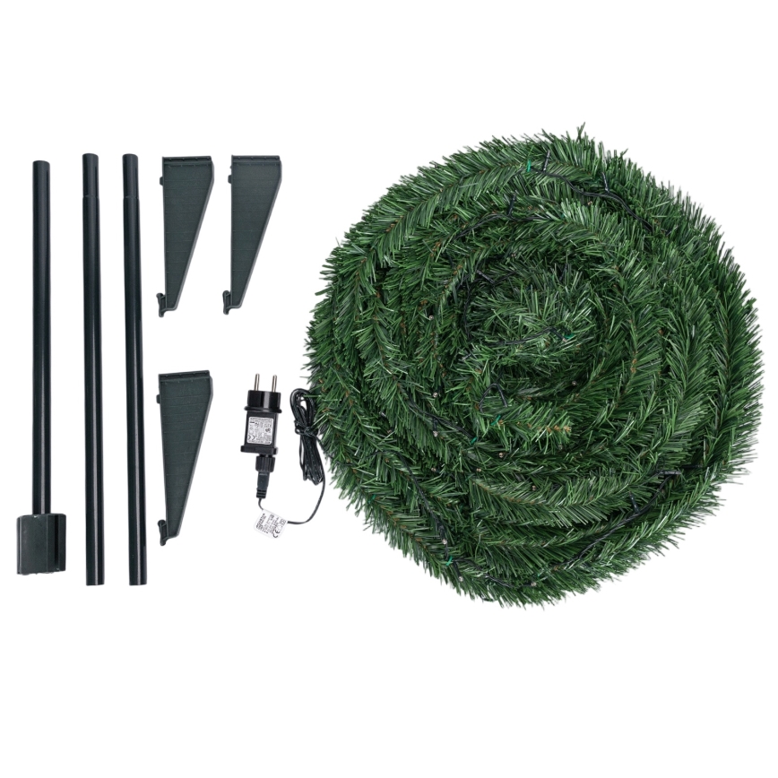 Aigostar - Árvore de Natal LED para exterior 100 LEDs 1,5m IP44 verde, luz branca quente