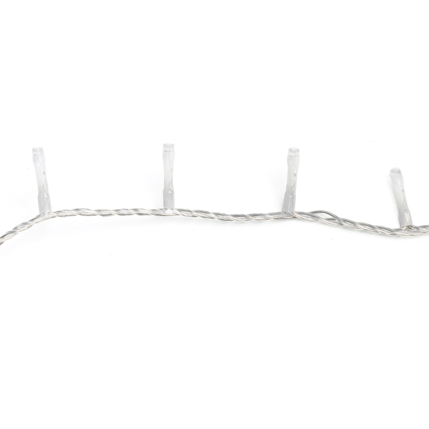 Aigostar - LED Cadeia de luzes de Natal para exterior 200xLED/8 funções 13m IP44 branco quente