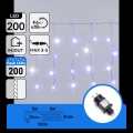 Aigostar - LED Cadeia de luzes de Natal para exterior 200xLED 8x0,4m IP44 azul