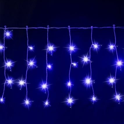 Aigostar - LED Cadeia de luzes de Natal para exterior 200xLED 8x0,4m IP44 azul