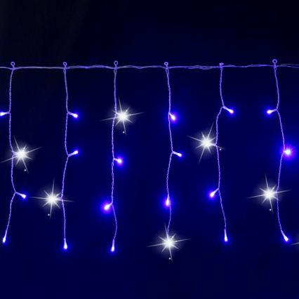 Aigostar - LED Cadeia de luzes de Natal para exterior 200xLED 8x0,4m IP44 azul