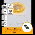 Aigostar - LED cadeia de luzes de Natal para exterior 800xLED/8 funções 23m IP44 branco quente