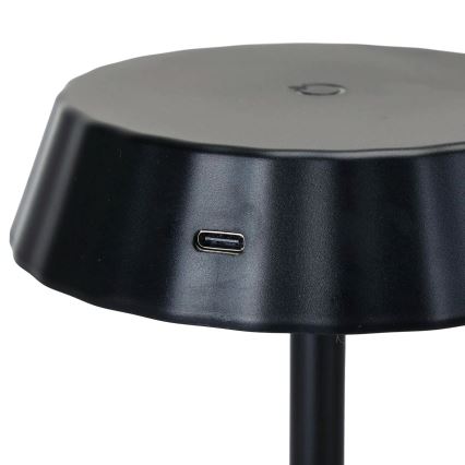 Aigostar - Candeeiro de mesa LED dimerizável AMBIENT LED/2,4W/5V 3000-6500K preto 2000 mAh
