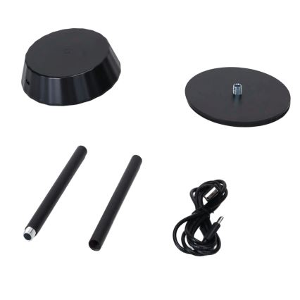 Aigostar - Candeeiro de mesa LED dimerizável AMBIENT LED/2,4W/5V 3000-6500K preto 2000 mAh