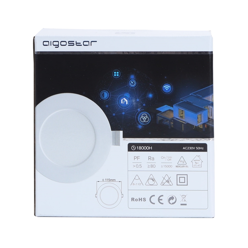 Aigostar - LED com regulação LED/6W/230V d. 11,5 cm Wi-Fi
