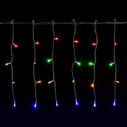 Aigostar-LED Cordão de luzes de Natal para exterior 100xLED/8 funções 3xAA 8x0,4m IP44 multicolorido