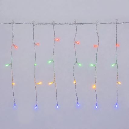 Aigostar-LED Cordão de luzes de Natal para exterior 100xLED/8 funções 3xAA 8x0,4m IP44 multicolorido
