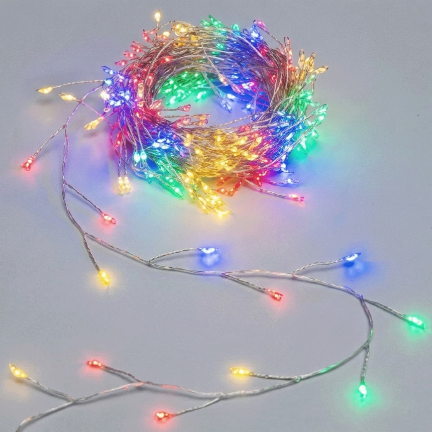 Aigostar - LED Cordão de luzes de Natal para exterior 50xLED/8 funções 3xAA 1,8m IP44 multicolorido