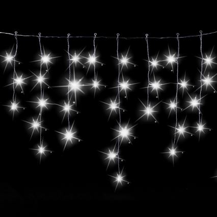 Aigostar - LED Cordão de luzes de Natal para exteriores 200xLED 8x0,6m IP44 branco frio