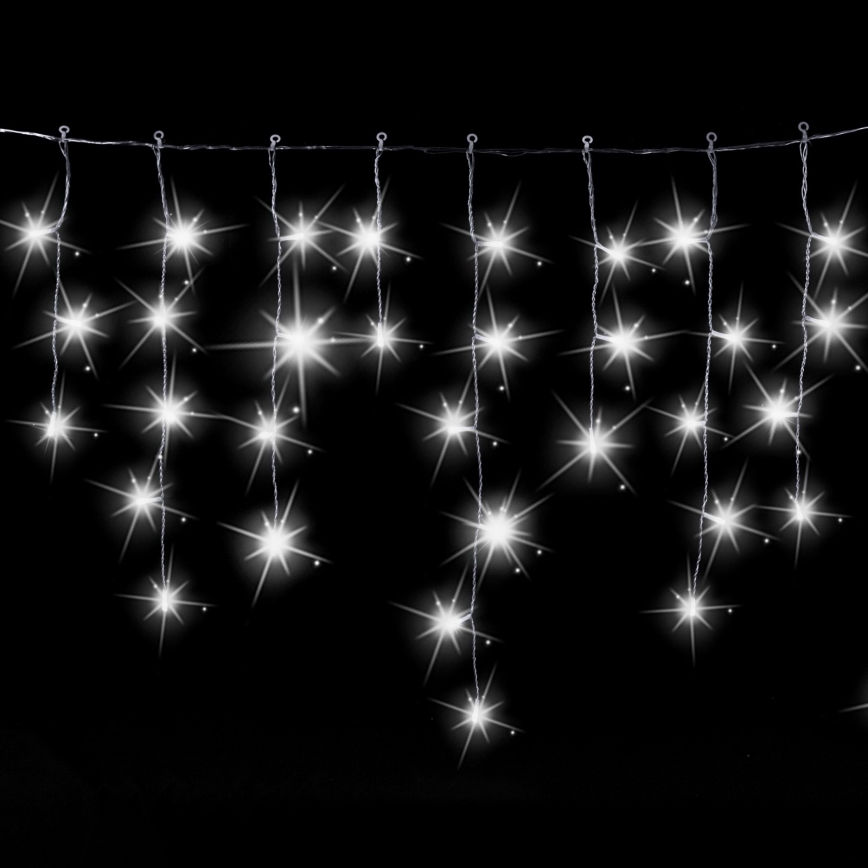 Aigostar - LED Cordão de luzes de Natal para exteriores 200xLED 8x0,6m IP44 branco frio